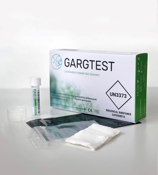 Kloktací odběrová sada GARGTEST u NEXTLINICS a jejích laboratoří NEXTLAB